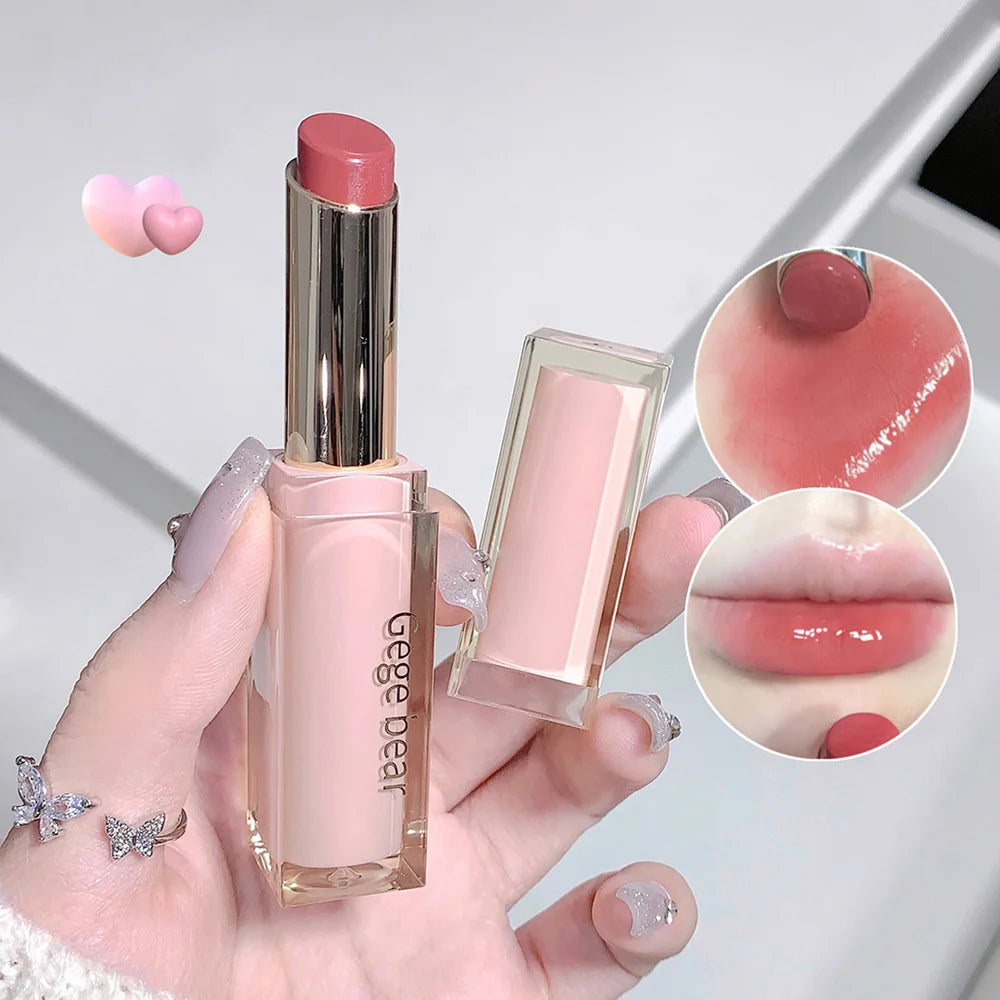 Silky Glossy Lipstick Gege Bear Pump Lips Moisture Water Bomb Comfortable