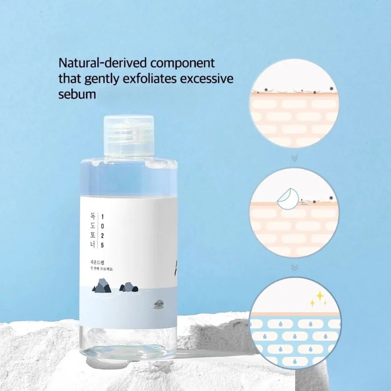 Korean Skin Care ROUND LAB 1025 Dokdo Toner Gentle Exfoliating Facial Toner Deep Sea Water for Moisturization 200ml