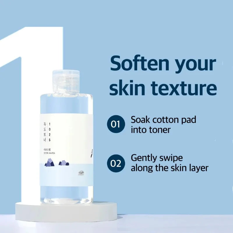Korean Skin Care ROUND LAB 1025 Dokdo Toner Gentle Exfoliating Facial Toner Deep Sea Water for Moisturization 200ml