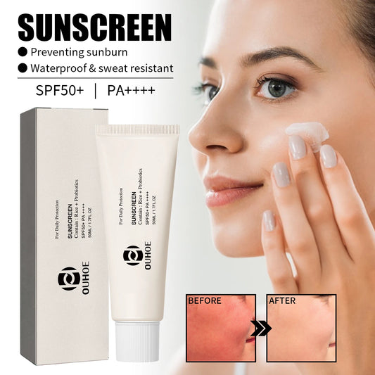 【Triple Ferment Shield】Rice Probiotics UV Cream, Waterproof Face & Neck Protection with Non-Greasy Finish