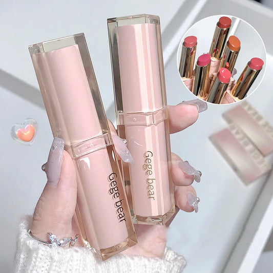Silky Glossy Lipstick Gege Bear Pump Lips Moisture Water Bomb Comfortable